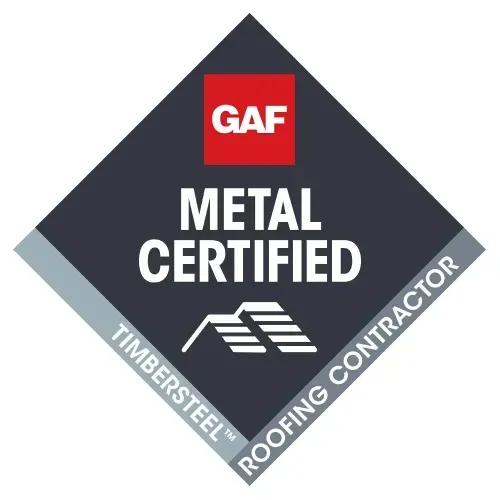 A badge for GAF Metal Certified.
