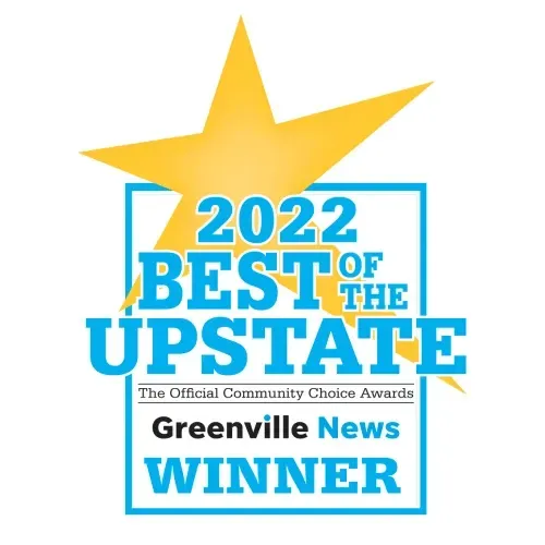 A badge for Community Choice Awards Best of the Upstate 2022.